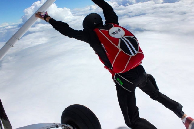  In the middle of the jump 